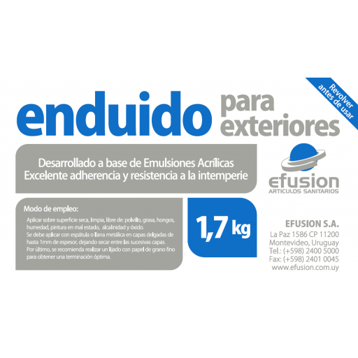 ENDUIDO PARA EXTERIORES 1.7KG