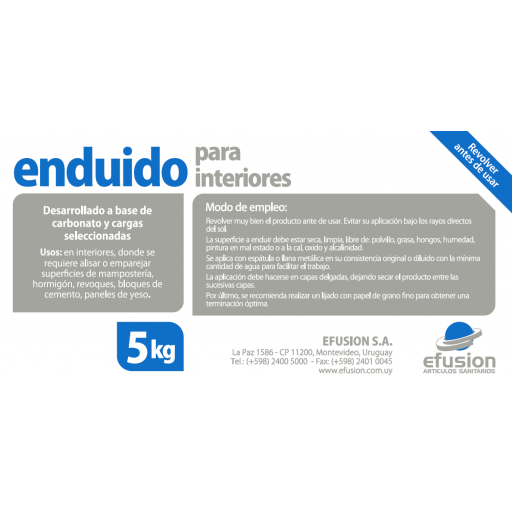 ENDUIDO PARA INTERIORES 5KG